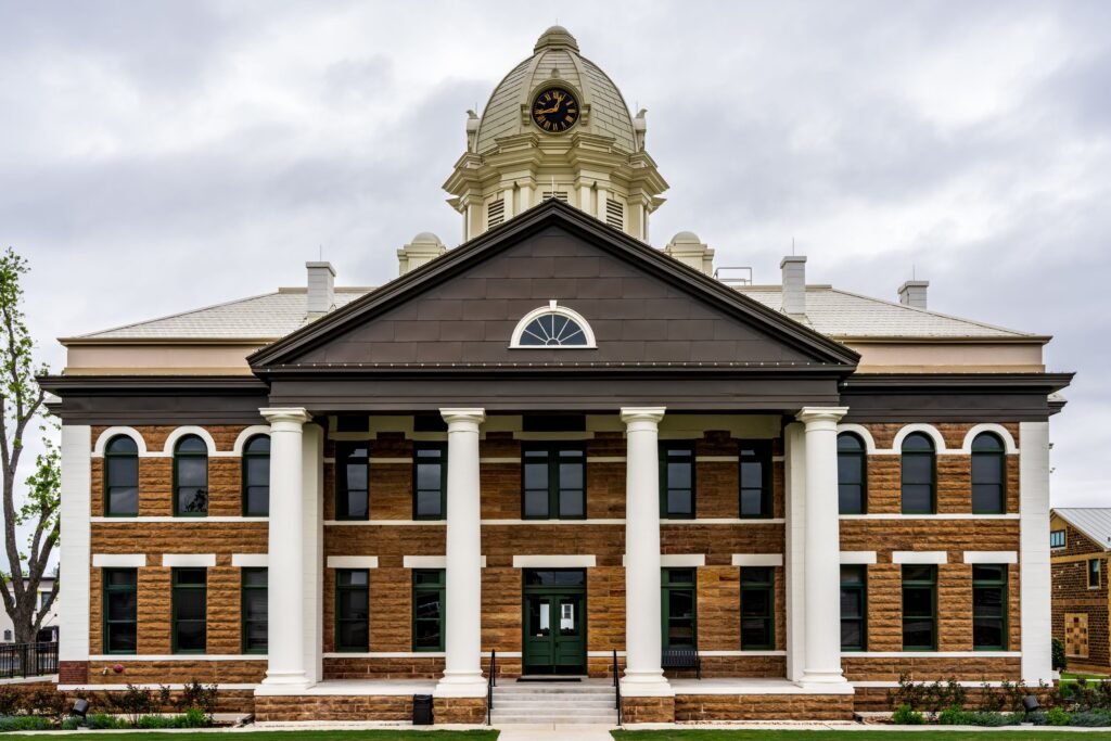 Historic courthouse similar to the Old Shelby County Courthouse in Columbiana AL