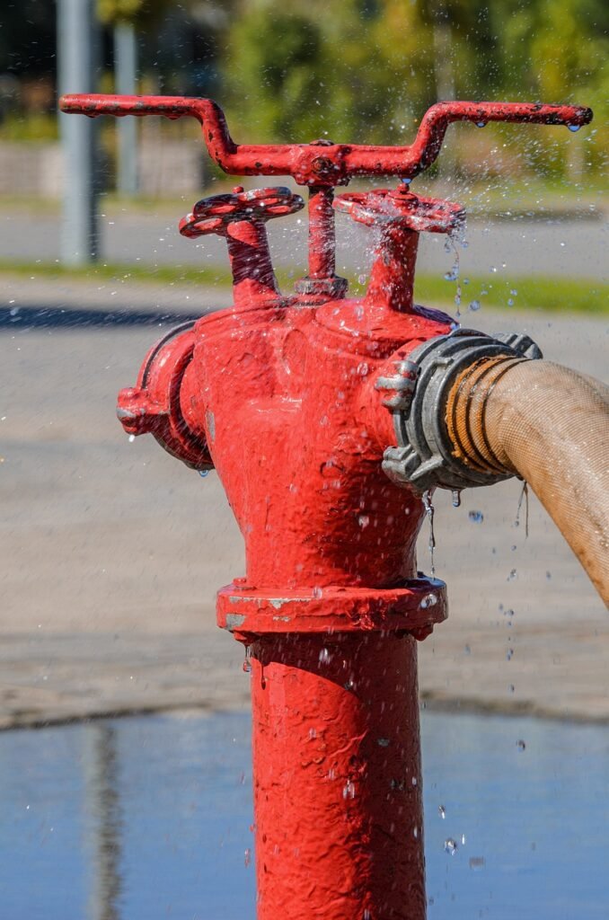 Red Fire Hydrant Representing Albertville AL Fire Hydrant Capital of the World