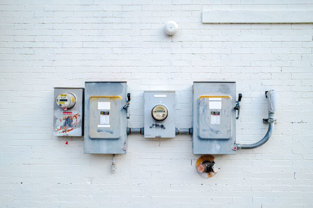 Electrical Panels on a Historic Brick Building Near Downtown Abbeville, AL