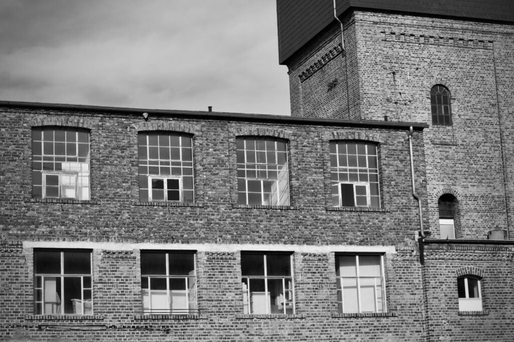 Historic brick industrial building similar to the old Dixie Firebrick Company site near Kimberly, AL